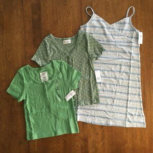 Gap cami dress and tees M 8 NWT